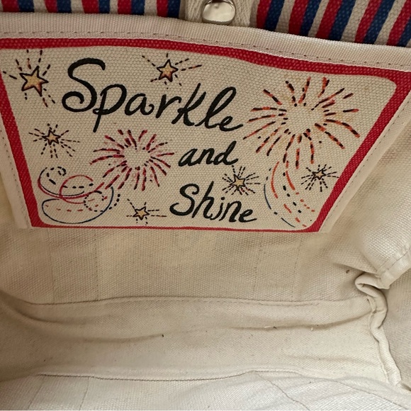 Brighton red white and blue Heart Canvas Totes - Picture 12 of 16